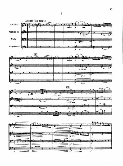 First page of String Quartet