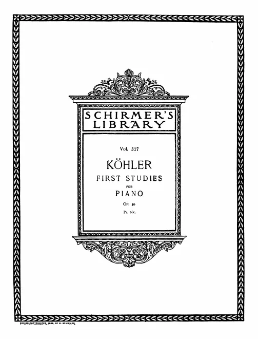 First page of Die ersten Etüden für jeden Klavierschüler als technische Grundlage der Virtuosität