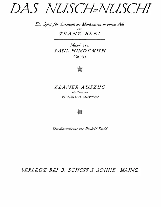 First page of Das Nusch-Nuschi
