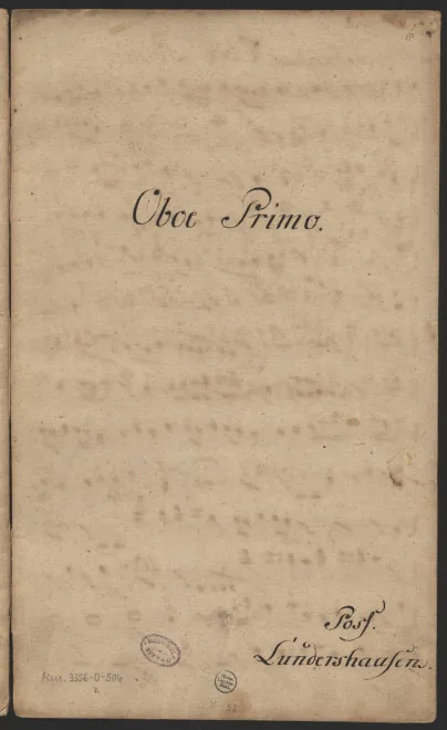 First page of Oboe Concerto