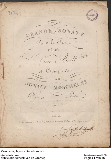 First page of Grande sonate