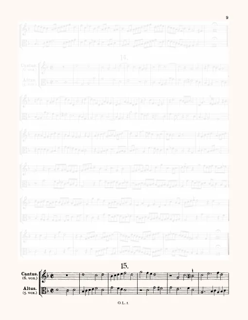 First page of Bicinium, LV 606
