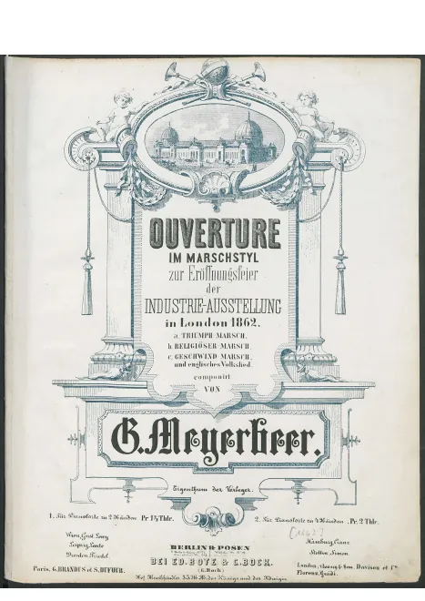 First page of Fest-Ouvertüre im Marschstyl zur Eröffnungsfeier der Industrie-Ausstellung in London 1862