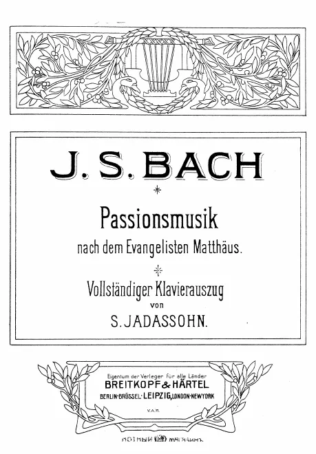 First page of Matthäuspassion
