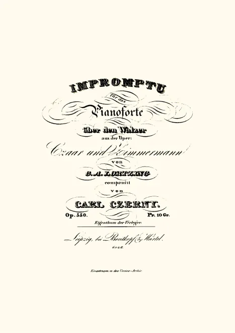 First page of Impromptu über den Walzer aus der Oper 'Zar und Zimmermann' von Lortzing
