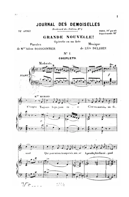 First page of Grande nouvelle