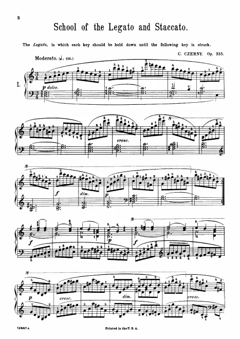 First page of Die Schule des Legato und Staccato