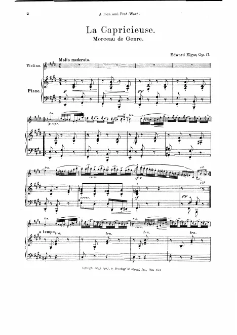 First page of La Capricieuse