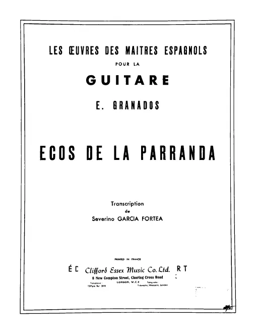 First page of Seis piezas sobre cantos populares españoles