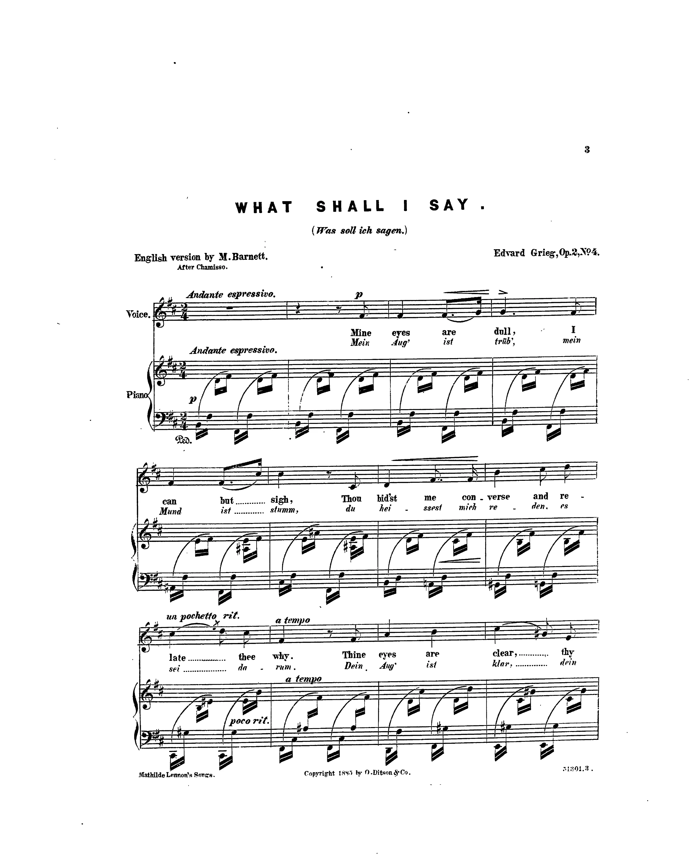 First page of 4 Songs