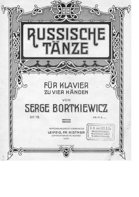 First page of Russian Dances