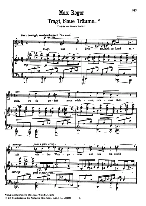 First page of Tragt, blaue Träume