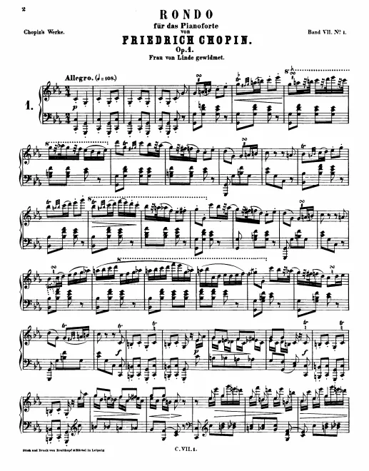 First page of Rondo in C minor