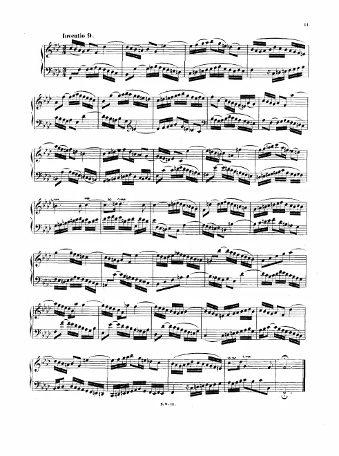 First page of Invention in F minor