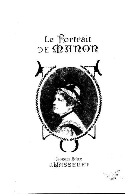 First page of Le portrait de Manon