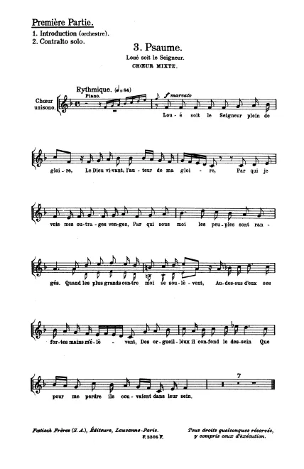 First page of Le roi David