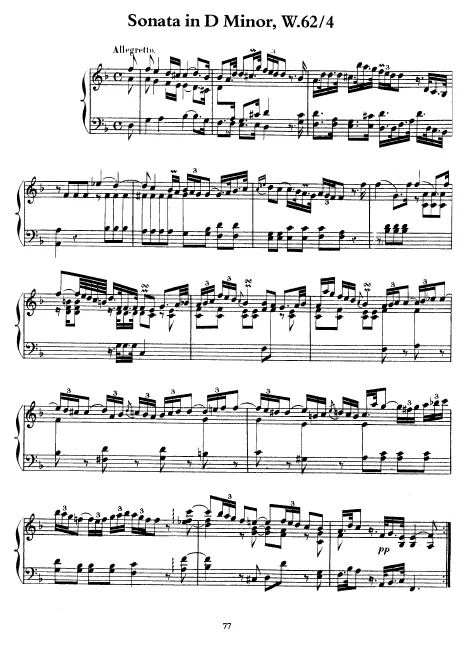 First page of Keyboard Sonata