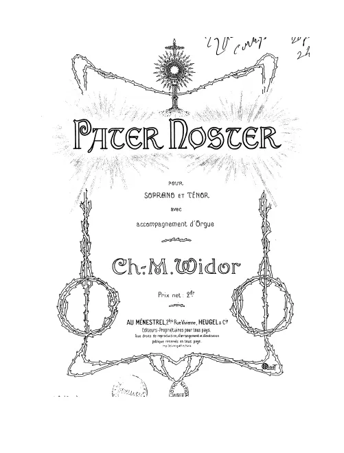 First page of Pater noster pour soprano et ténor