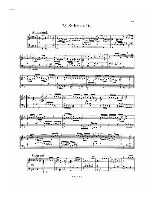 First page of Suite in D minor