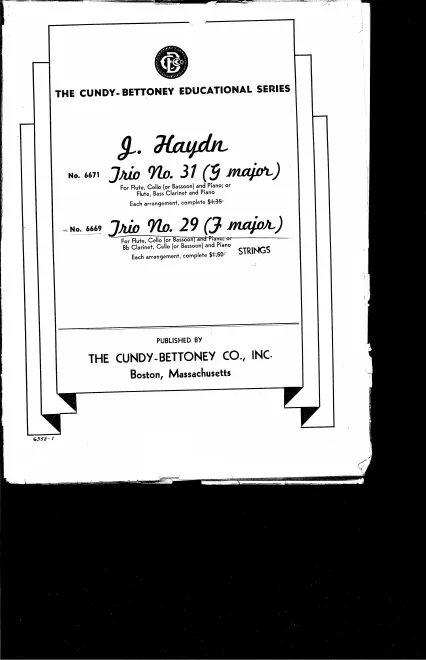 First page of Piano Trio in F major
