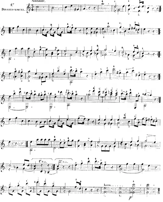 First page of 3 Divertissements