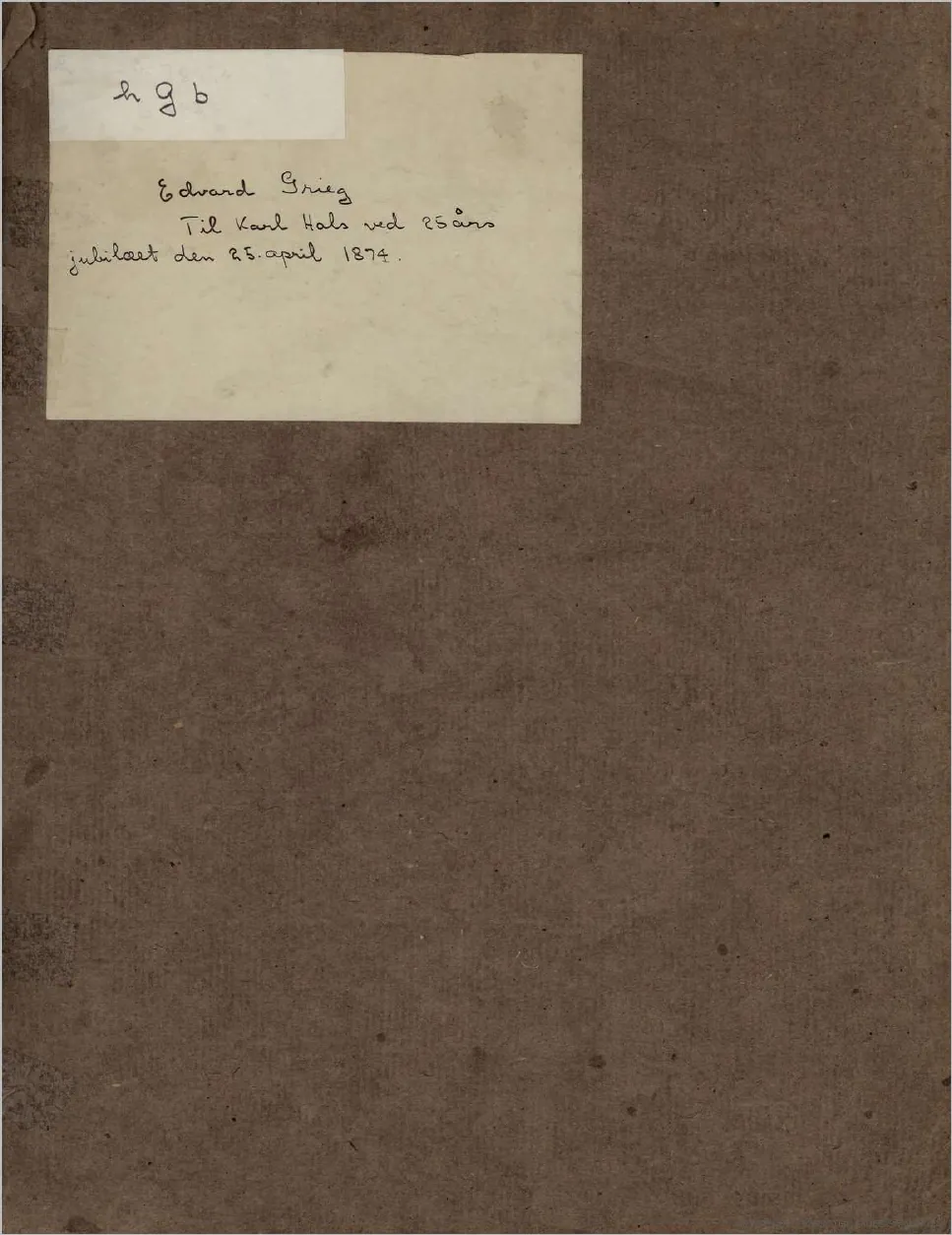 First page of Cantata to Karl Hals
