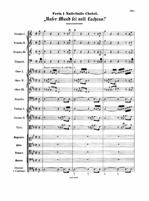 First page of Unser Mund sei voll Lachens