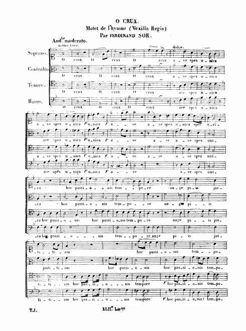 First page of O crux ave