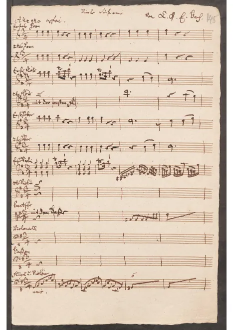 First page of Symphony in G major