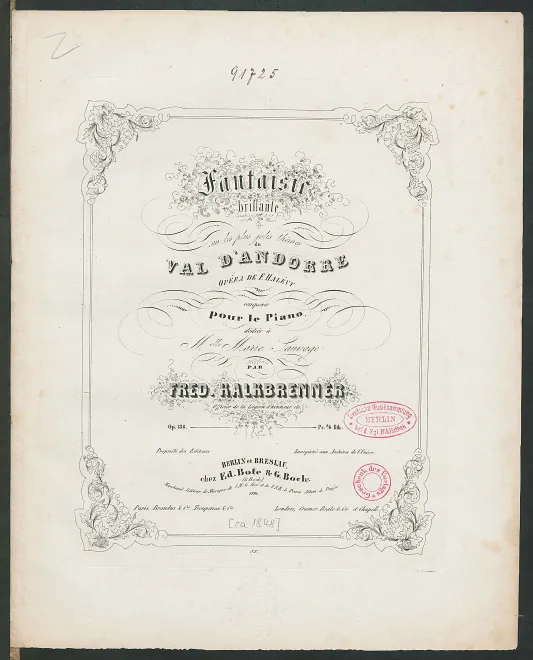 First page of Fantaisie sur 'Le val d'Andorre'
