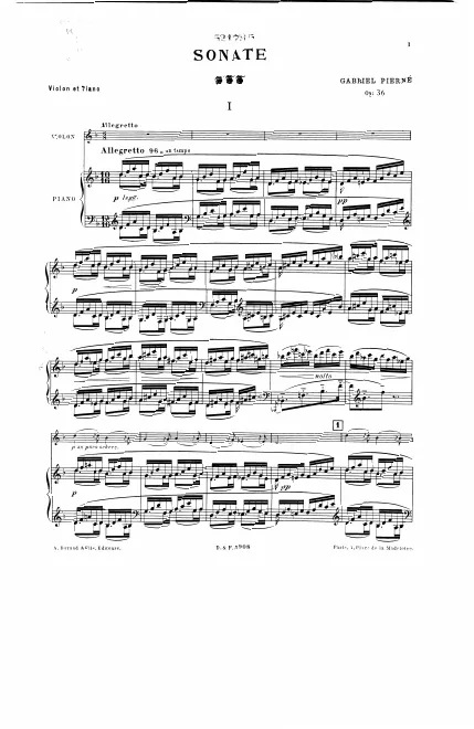 First page of Violin Sonata