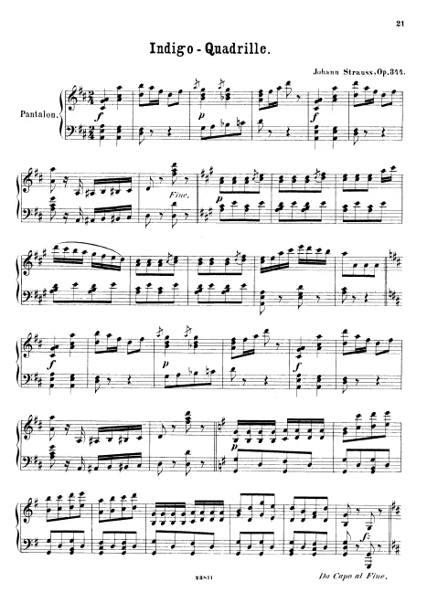 First page of Indigo-Quadrille