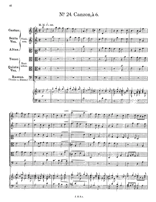 First page of Canzon à 6