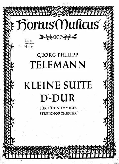 First page of Ouverture-Suite in D major
