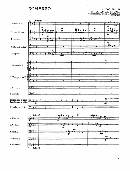 First page of Scherzo and Finale