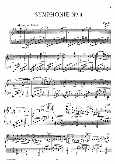 First page of Symphony No.4