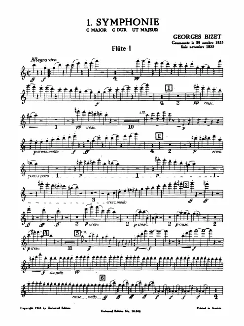 First page of Symphony in C major