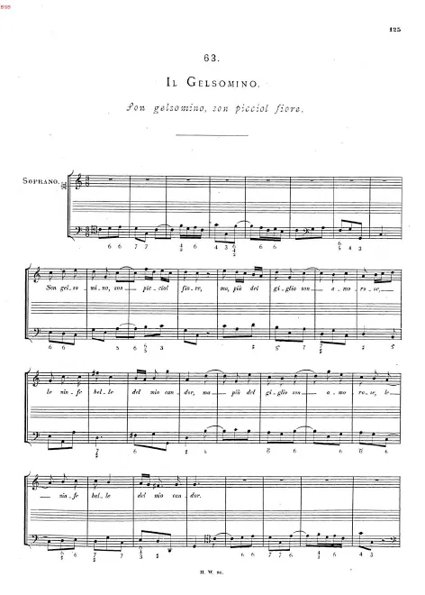 First page of Il Gelsomino, HWV 164b