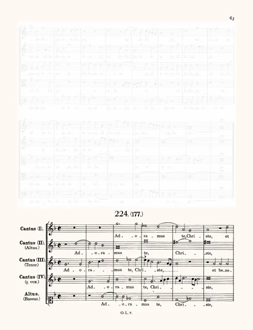 First page of Adoramus te Christe