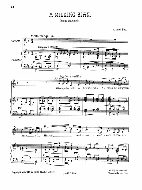 First page of A Milking Sian