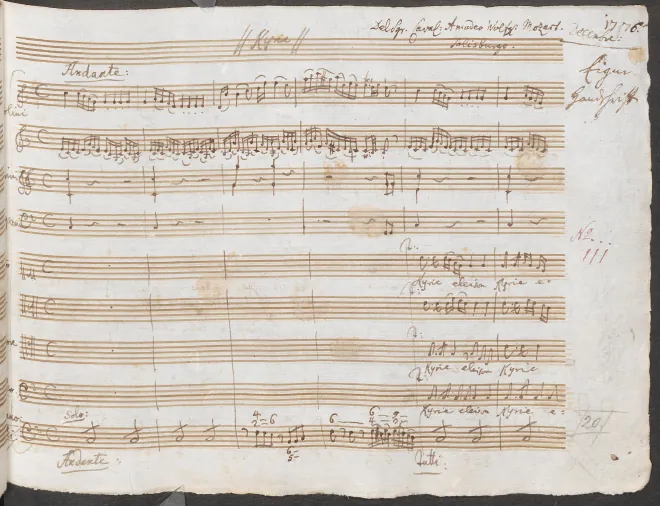 First page of Missa brevis in C