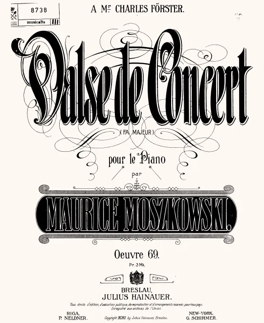 First page of Valse de concert
