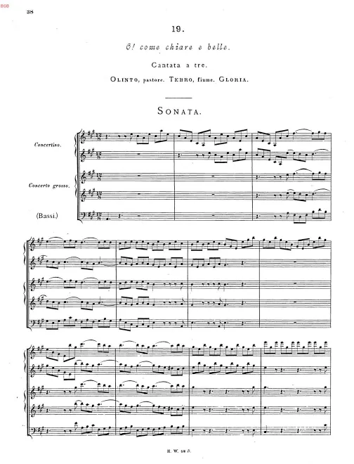 First page of Olinto pastore, Tebro fiume, Gloria