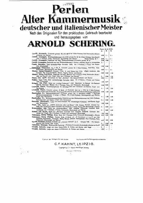 First page of Concerto Grosso in B-flat major