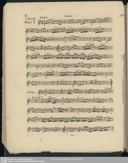 First page of Baryton Trio in C major
