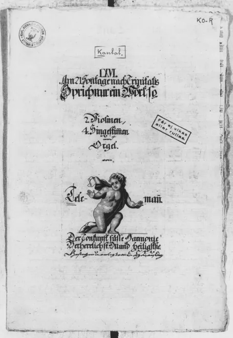 First page of Sprich nur ein Wort, so werd ich leben, TWV 1:1393