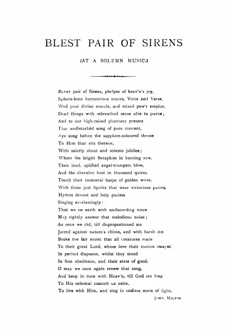 First page of Blest Pair of Sirens