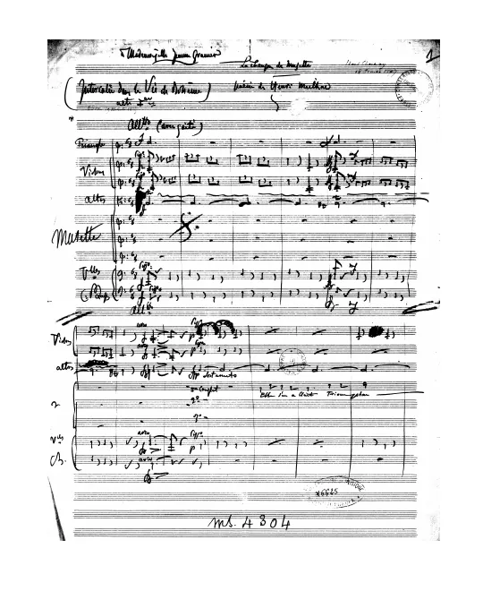 First page of La chanson de Musette