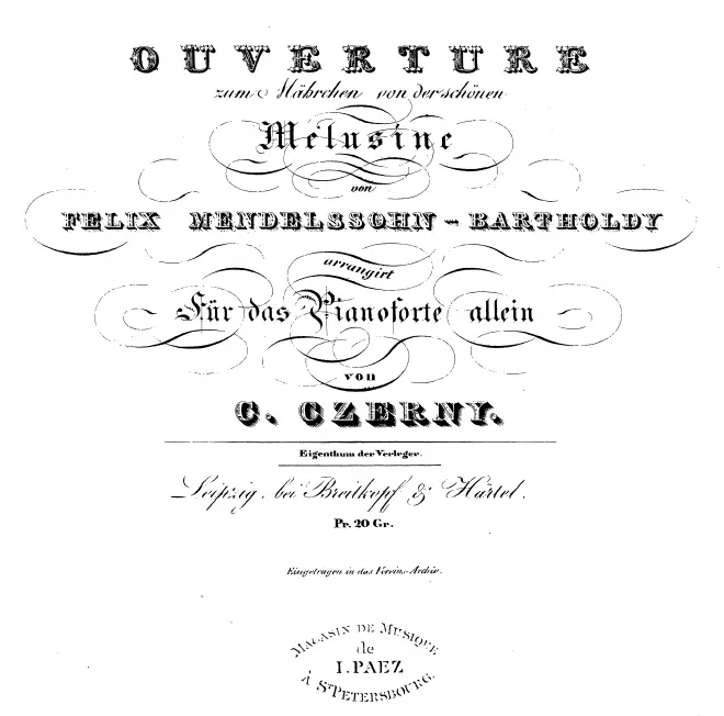 First page of Overture zum Märchen von der schönen Melusine