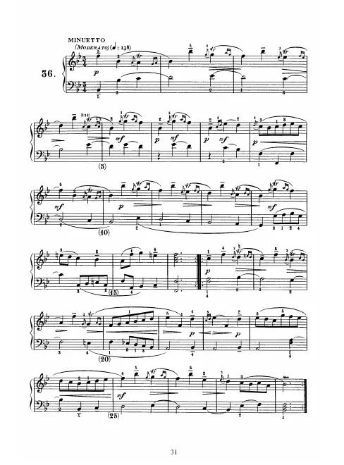 First page of Keyboard Sonata in B-flat major